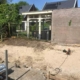 Schroeffundering tuinhuis met betonvloer