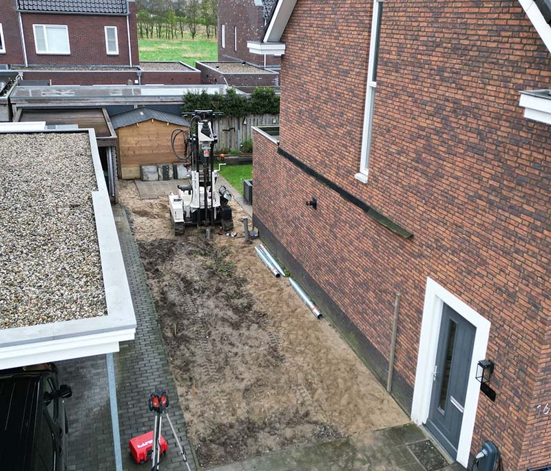 Aanbouw in Kerkdriel met schroeffunderingen