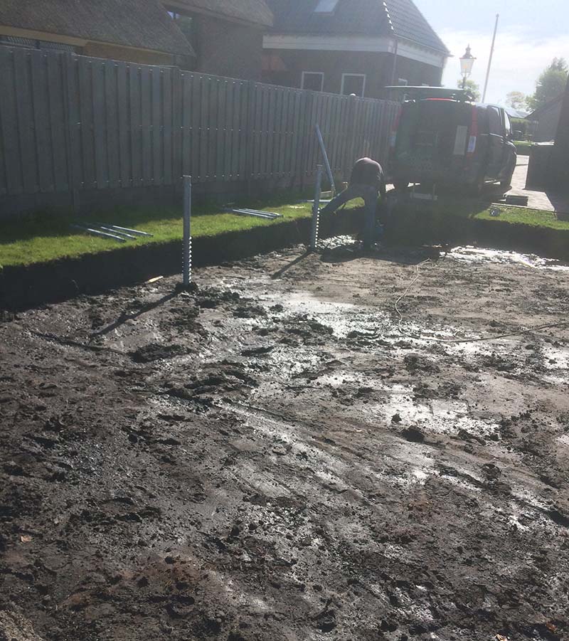 Snelle fundering met schroefelementen voor garage in Breda