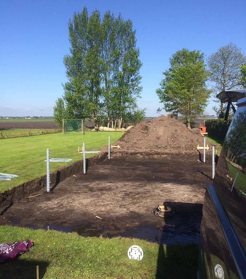 grondpalen voor garage in Breda