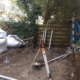 Fundering voor tuinhuis in Waalwijk geplaatst zonder graafwerk of geluidsoverlast