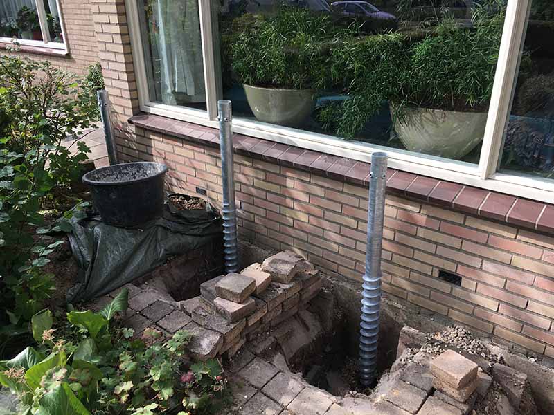 Schroefpalen woning